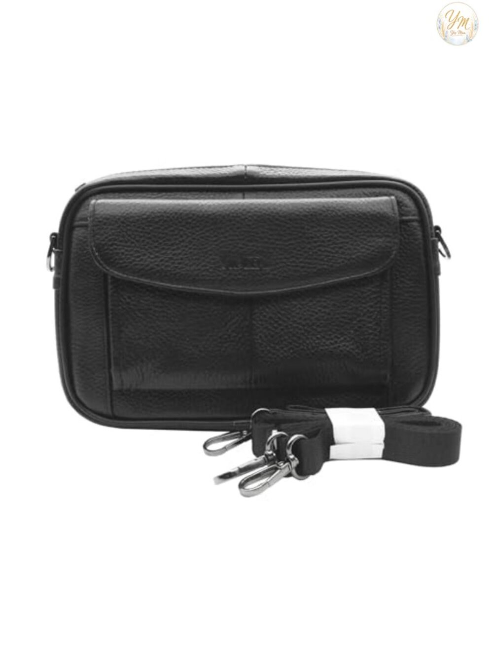 Genuine Leather Messenger Bag Crossbody Shoulder Bag Wallet Organizer